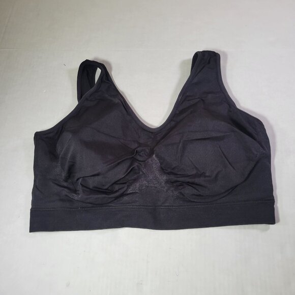 TrueKind Black Everyday Throw-On Wireless Bralette #91404 Size 3XL - Picture 1 of 3